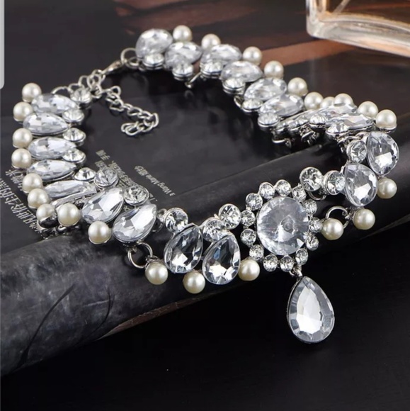 Chunky Sparkly Fashion Statement Choker Necklace - Picture 3 of 7